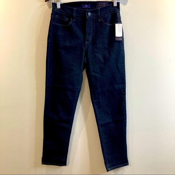 NYDJ Sz 4 NOT YOUR DAUGHTERS JEANS Ankle Dark Wash Jeans NWT - Picture 1 of 9